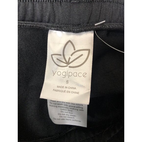 Yogi Pace Womens Jogger Pants Size Small Black Fleece Lined Leggings Pockets - Picture 4 of 6